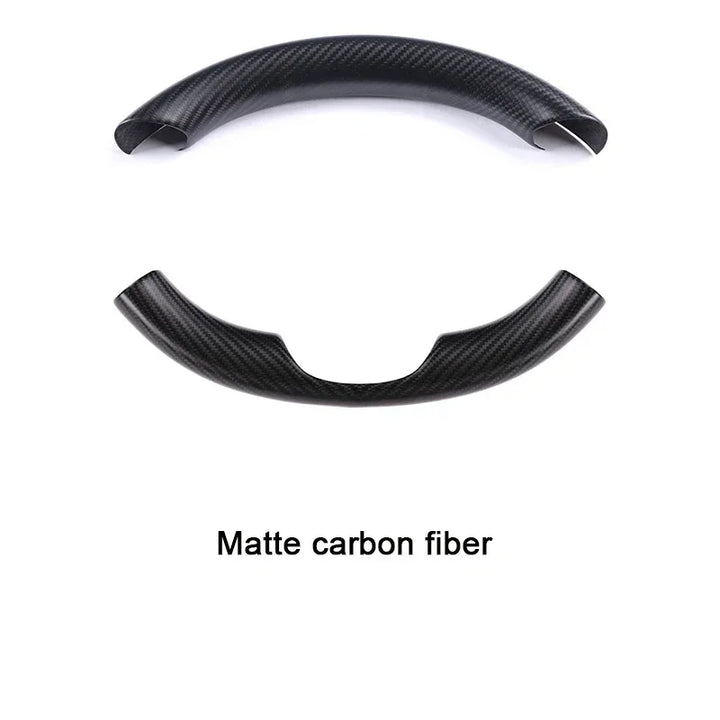 Real Carbon Fiber Steering Wheel Cover for Tesla Model 3/Model Y is available at Ludicrous EV.
