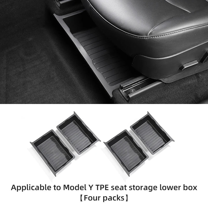 Under Seat Storage Box & Drawer Organizer For Tesla Model X/Y is available at Ludicrous EV.