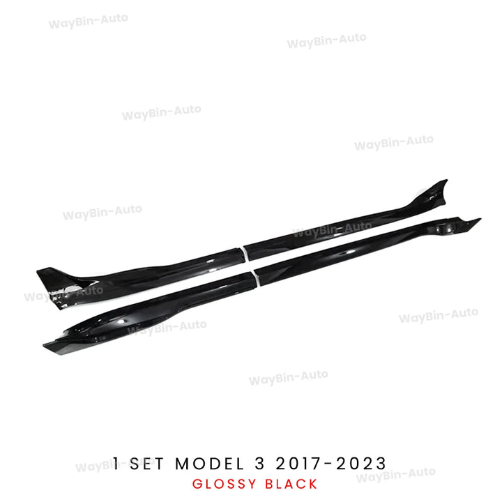 Glossy Carbon Black Side Skirt Body Kit - Aero Side Lip for Tesla Model 3/Model Y 2017-2024 is available at Ludicrous EV.