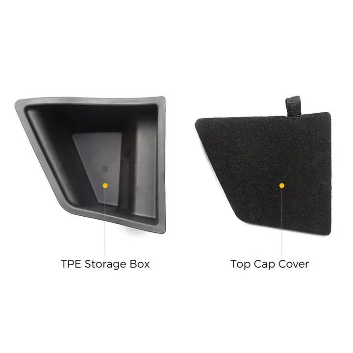 Rear Trunk Left-Side Storage Box with Pull Rope for Tesla Model 3 Interior 2021-2023 is available at Ludicrous EV.
