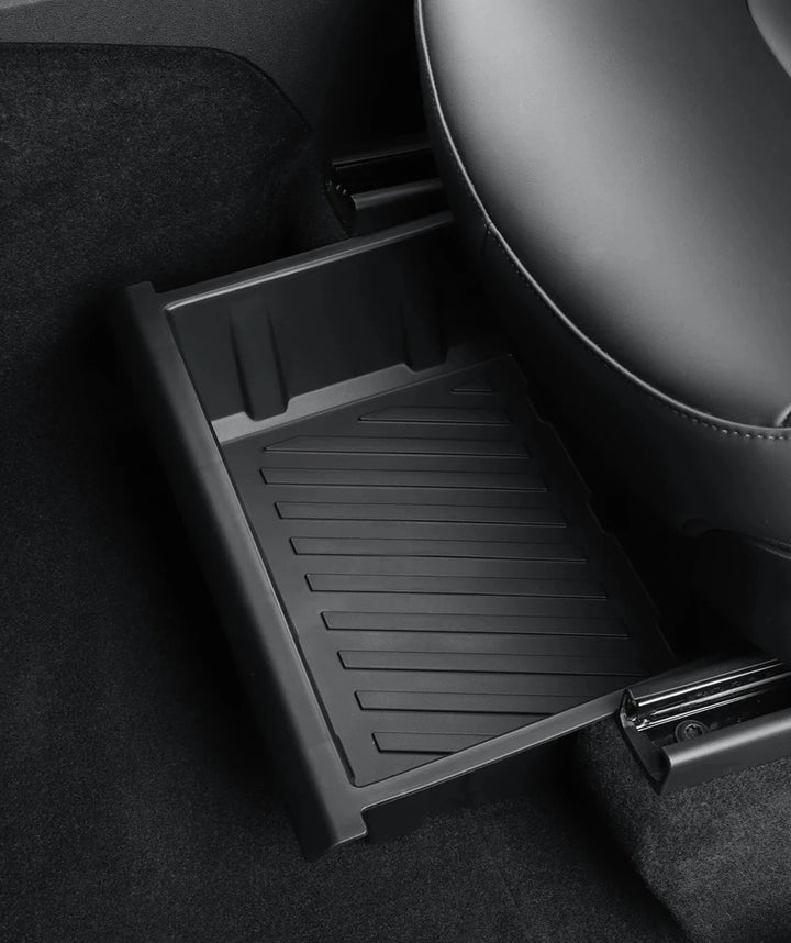 Under Seat Storage Box & Drawer Organizer for Tesla Model Y 2024 is available at Ludicrous EV.