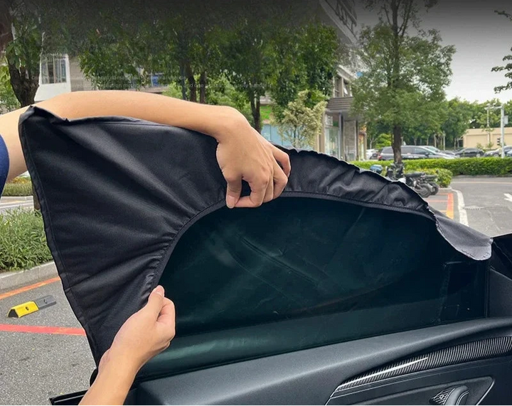 Thickened Oxford Cloth Windshield Snow Cover for Tesla Model Y is available at Ludicrous EV.