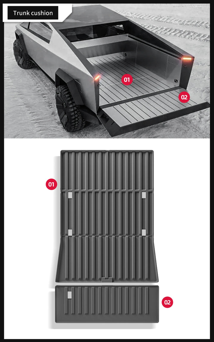 Waterproof & Non-Slip TPE Floor Mats For Tesla Cybertruck is available at Ludicrous EV.