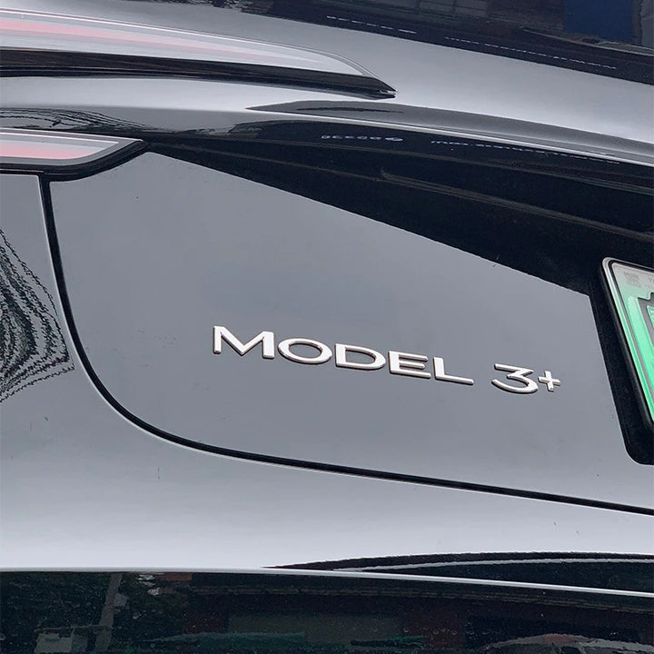 Trunk Sticker & Plus Sign Decorative Mark for Tesla Model 3 Highland 2024 is available at Ludicrous EV.