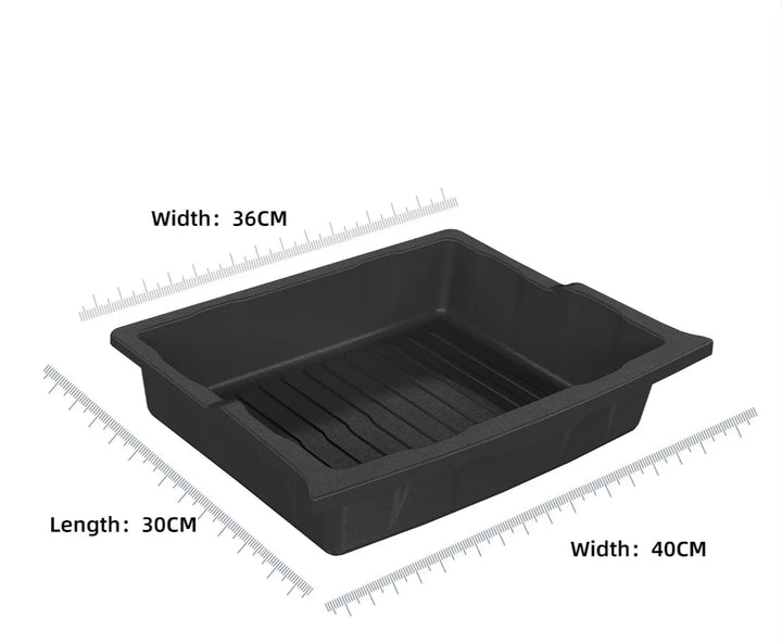 Under Seat Drawer Storage Box For Tesla Model X 2023-2024 is available at Ludicrous EV.