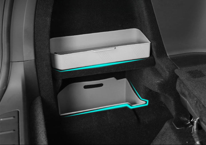 3Pcs Set Silicone Trunk Side Storage Partition for Tesla Model X (2023) is available at Ludicrous EV.