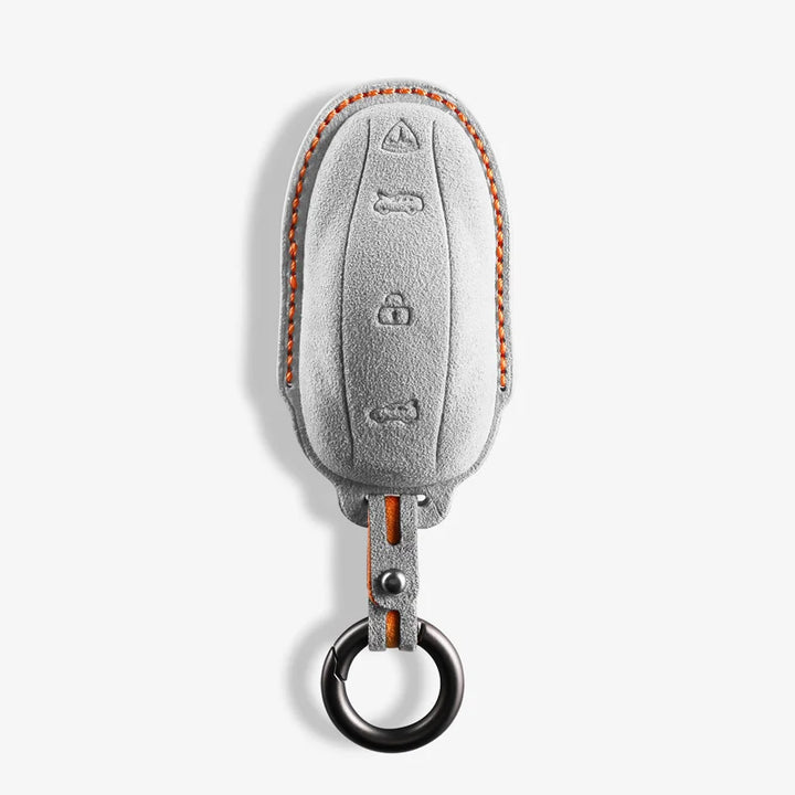 Premium Key Fob Cover for Tesla Model Y & Model 3 Alcantara at Ludicrous EV.