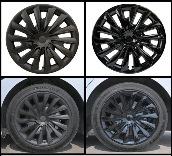 Full Rim Cover Hub Caps, 4Pcs 18 Inch for Tesla Model 3 Highland 2024