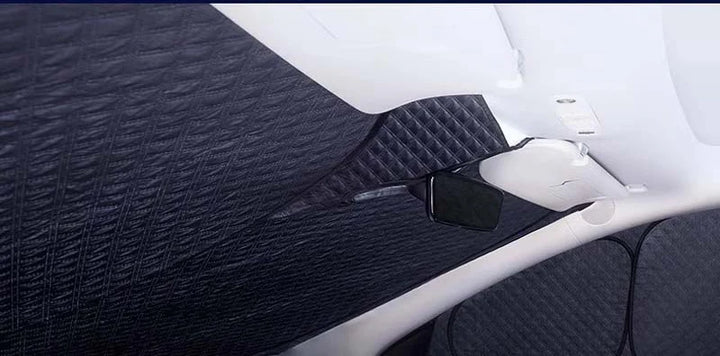 Windshield Side Window Sunshade - Non-Transparent Sun Protection & Heat Insulation for 2024 Tesla Model Y/Model 3 at Ludicrous EV.
