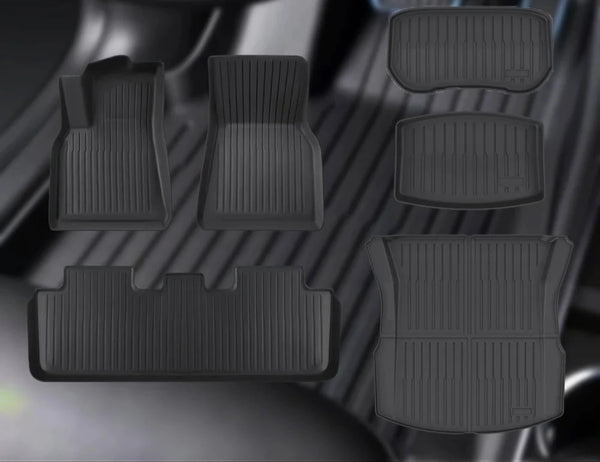 TPE Floor Mats and Trunk Liner for Tesla Model 3 Highland 2024 is available at Ludicrous EV.