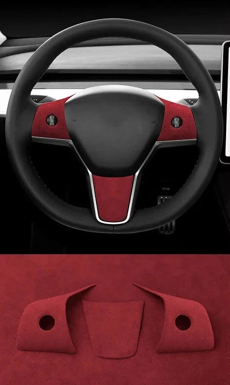 Steering Wheel Cover Sticker & Panel Trim Frame For Tesla Model 3/Y is available at Ludicrous EV.
