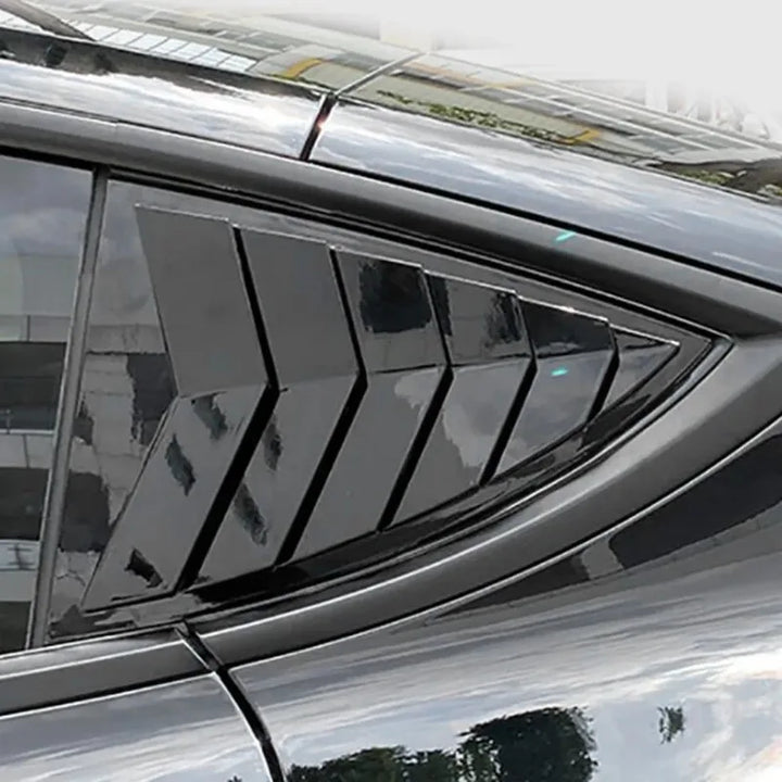 Triangle Window Spoiler Louver Shutter Cover for Tesla Model Y is available at Ludicrous EV.
