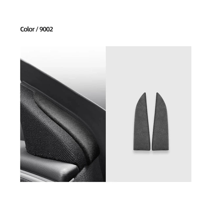 Door Window Corner Cover for Tesla Model 3 Highland (2024+) Alcantara at Ludicrous EV.
