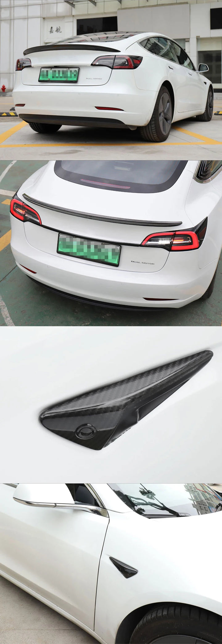 Interior Carbon Fiber Window Button & Door Lock Patch for Tesla Model 3 (2017-2020) is available at Ludicrous EV.