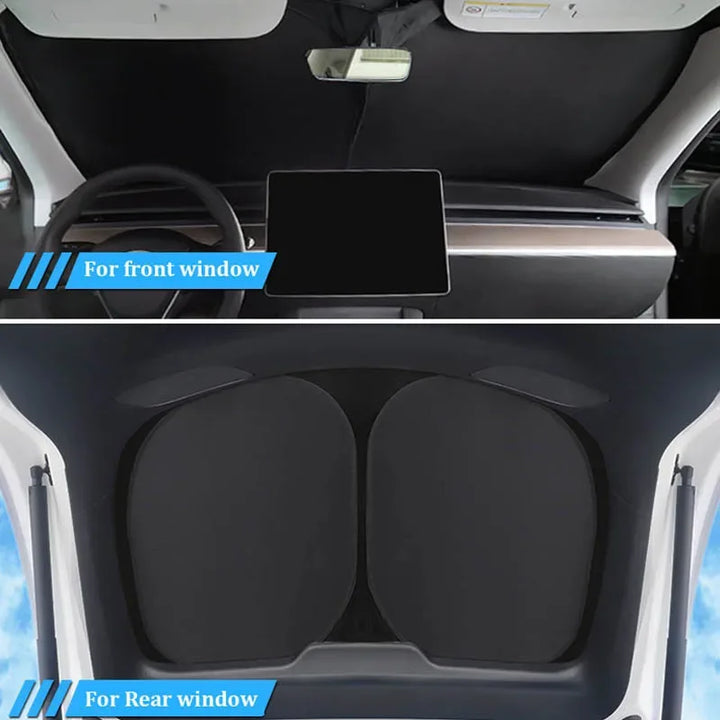 Full Car Side Window/Windshield Sunshade Set for Tesla Model S/Model X is available at Ludicrous EV.