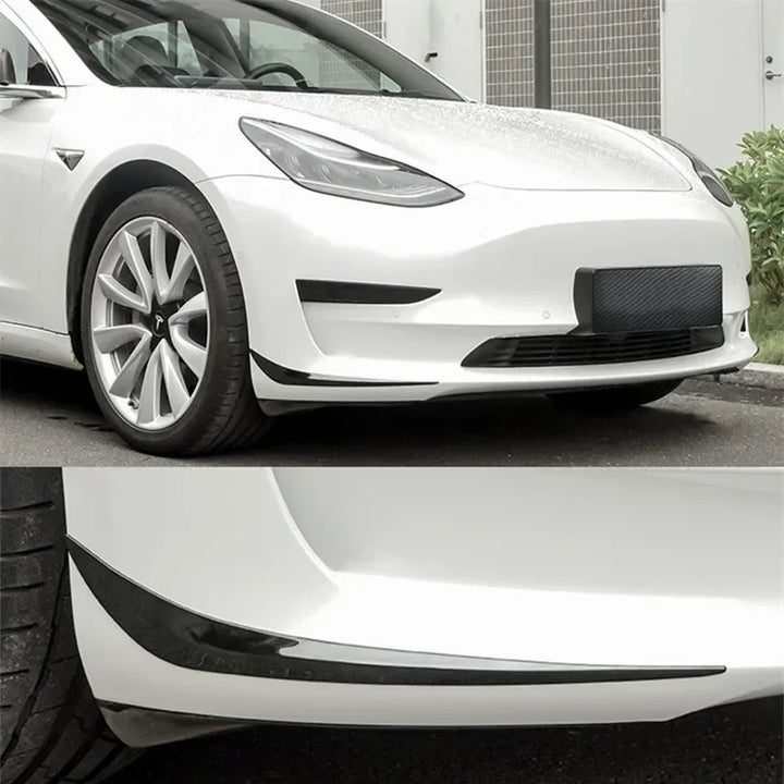 Stainless Steel Front Bumper Corner Protectors for Tesla Model 3 is available at Ludicrous EV.
