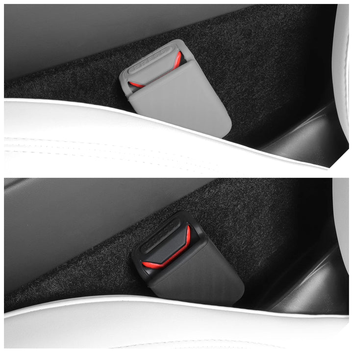 Seat Belt Buckle Protective Cover & Decorative Cover For Tesla Model Y 2024 is available at Ludicrous EV.
