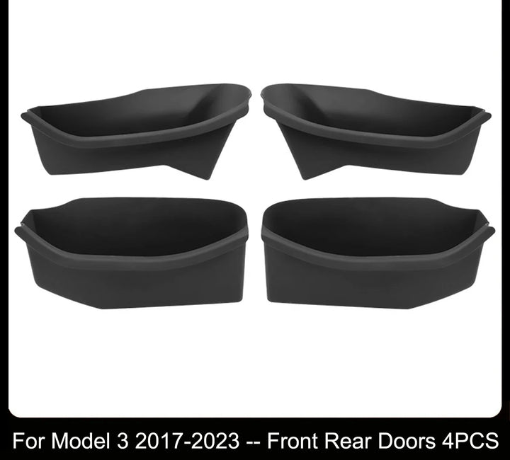 TPE Rubber Full Cover Door Slot Mats for Tesla Model 3/Y 2017-2023 is available at Ludicrous EV.