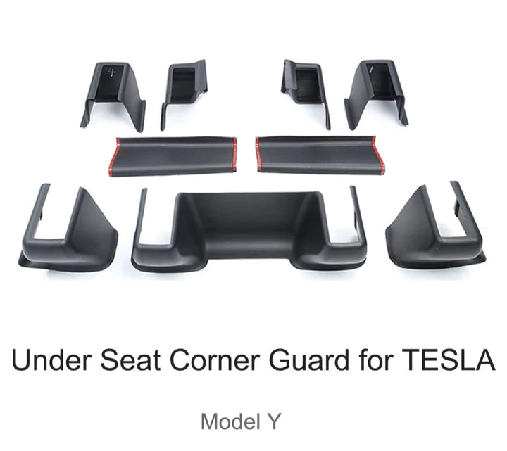 Front Rear Seat Slide Rails Protector Cover for Tesla Model Y 2021-2023 is available at Ludicrous EV.