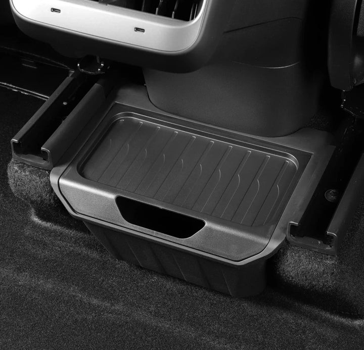 Rear Seat Trash Can Organizer for Tesla Model Y 2024 is available at Ludicrous EV.