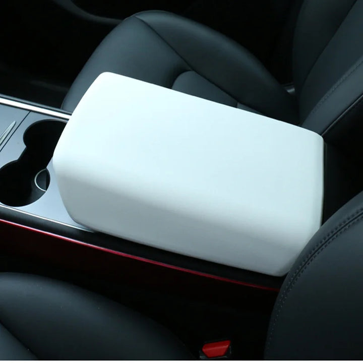 Armrest Box Cover, TPE/Leather - Central Protector for Tesla Model 3 Highland 2024 which is available at Ludicrous EV.