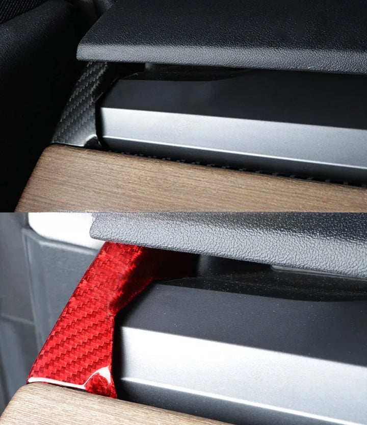 Dashboard Sticker Real Carbon Fiber Edge Trim Creative Dry Carbon Fiber Accessories for Tesla Model 3 Y 2023 is available at Ludicrous EV.