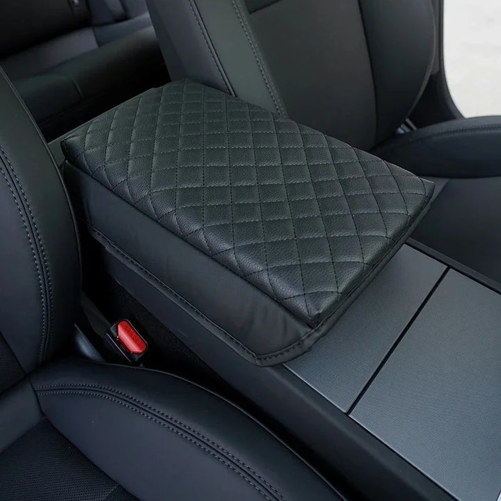 Armrest Box Cover, TPE/Leather - Central Protector for Tesla Model 3 Highland 2024 which is available at Ludicrous EV.