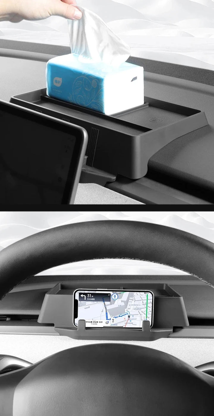 Instrument Panel Storage Box & Dashboard Organizer Tray For Tesla Model Y 2024 is available at Ludicrous EV.