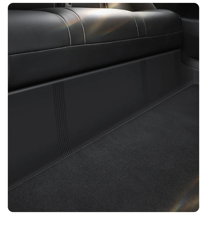 TPE Anti-Dirty Rear Seat Kick Mat for Tesla Model Y is available at Ludicrous EV.