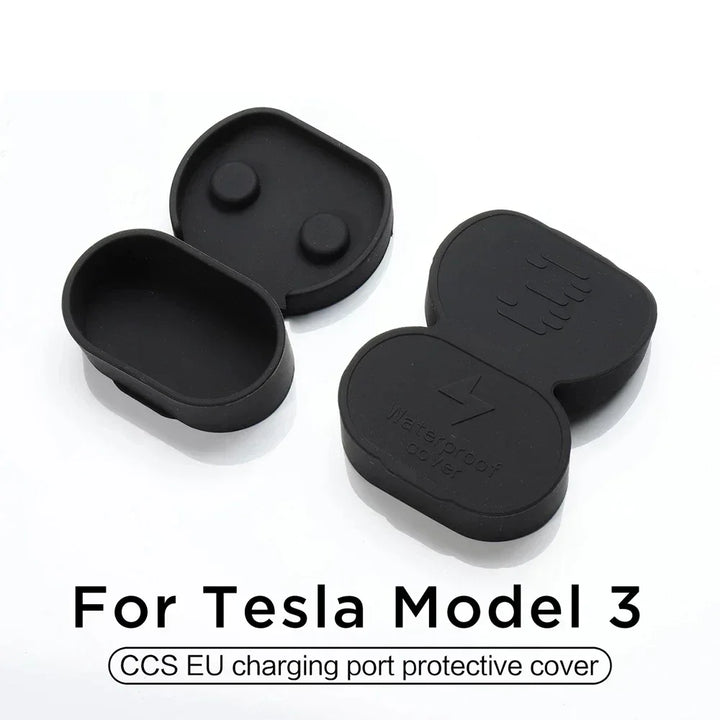 European Standard Silicone Charger Hole Protector for Tesla Model 3/Model Y is available at Ludicrous EV.
