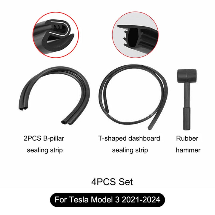 Soundproof Rubber Door Seal Strip Kit for Tesla Model 3/Y 2021-2024 is available at Ludicrous EV.
