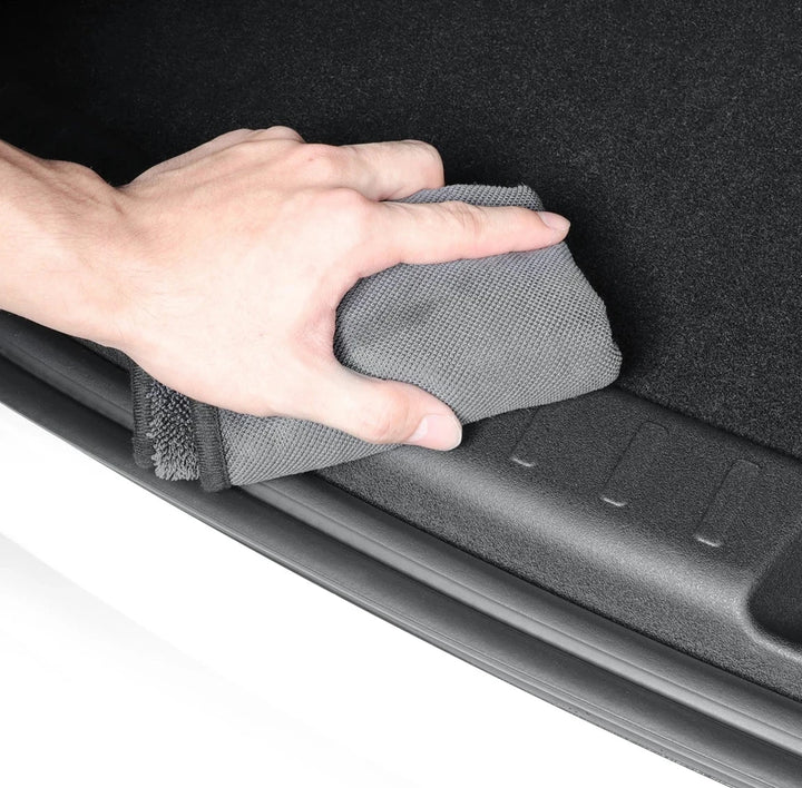 Rear Trunk Threshold Strip & Bumper Protective Cover For Tesla Model Y 2024 is available at Ludicrous EV.
