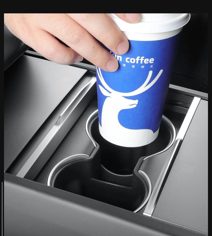 Water Cup Holder Central Control Drinks Holder TPE Storage Tray for Tesla Model 3 Highland is available at Ludicrous EV.