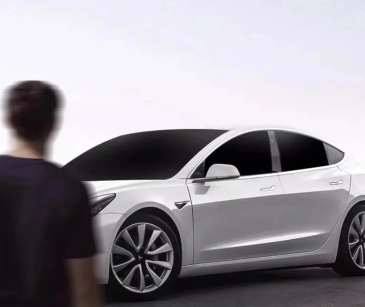 Side Window Sun Shade for Camping & Hiking – Custom Privacy Protection for 2023 Tesla Model 3/Model Y at Ludicrous EV.
