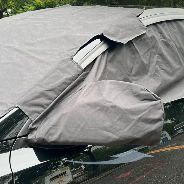 Thickened Oxford Cloth Windshield Snow Cover for Tesla Model Y is available at Ludicrous EV.