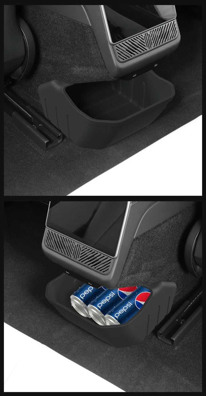 Silicone Rear Middle Storage Box Organizer for Tesla Model 3 Highland 2024 is available at Ludicrous EV.
