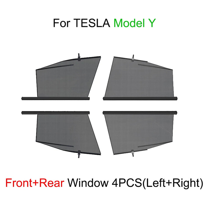 Retractable Side Window Sunshade Telescopic Shade for Tesla Model 3/Y is available at Ludicrous EV.
