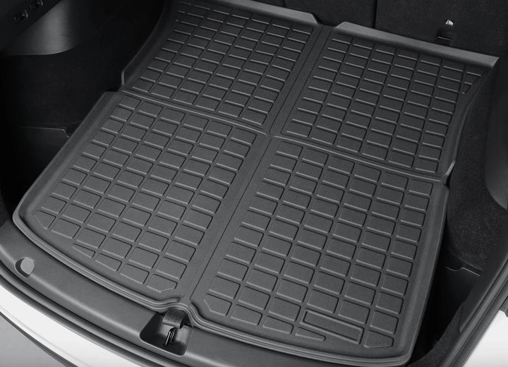 TPE Front and Rear Trunk Protective Mats for Tesla Model Y 2024 is available at Ludicrous EV.