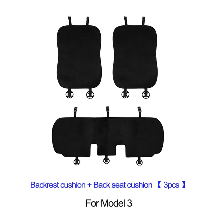 Anti-Dirt/Non-Slip Flannel Seat Cover Cushion for Tesla Model 3/Model Y is available at Ludicrous EV.
