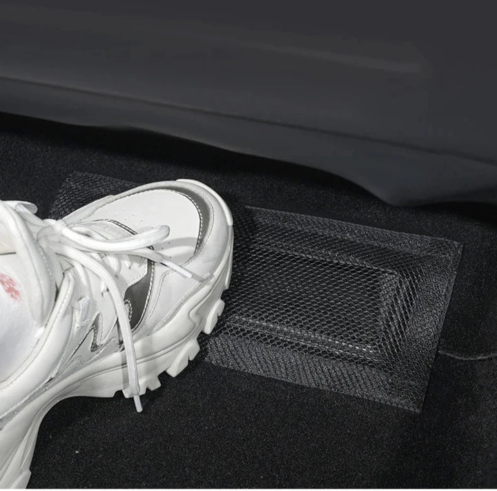 Tesla Model 3/Y (2017-2024) Under-Seat Air Outlet Dust Cover – Anti-Blocking Protective Mesh which is available at Ludicrous EV.