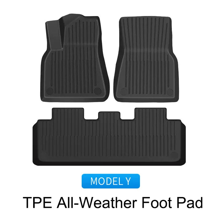 TPE Special Double-layer Carpet Floor Mats for Tesla Model 3/Y is available at Ludicrous EV.