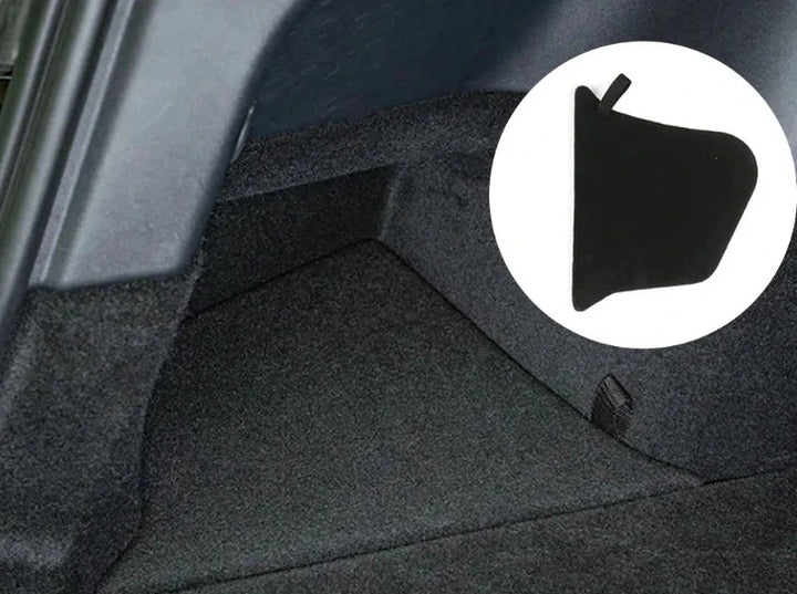 Rear Trunk Organizer with Flocked Cover Plate  for Tesla Model Y (2024) is available at Ludicrous EV.
