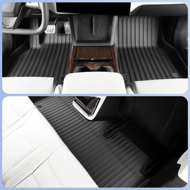 TPE Fully Coverage Floor Mats & Non-Slip Foot Pads For Tesla Model S 2024 is available at Ludicrous EV.