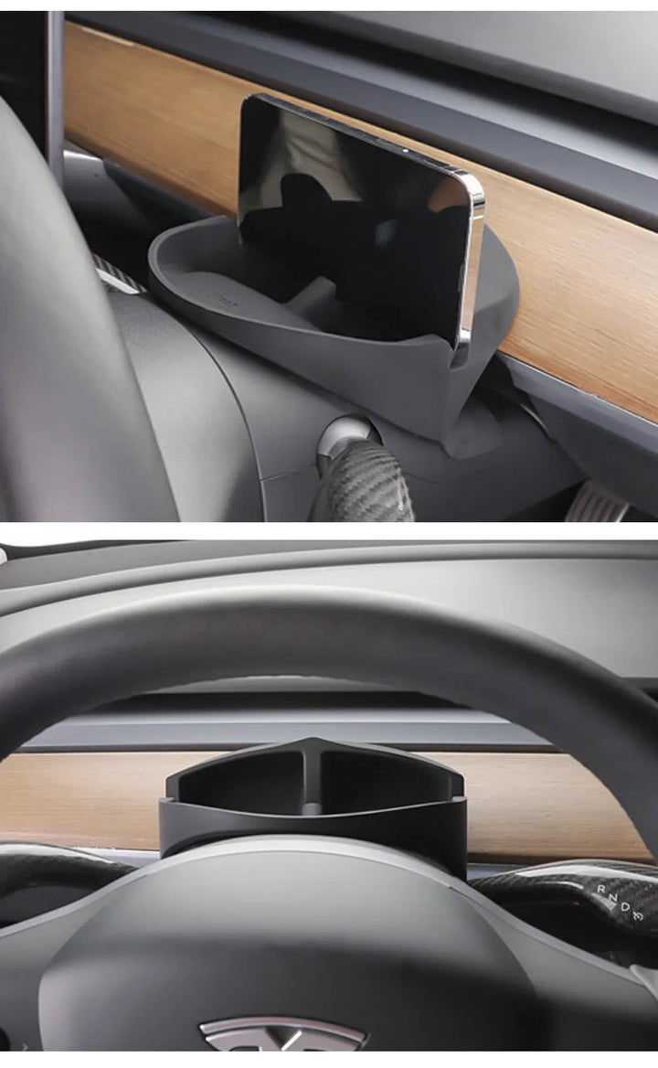 Silicone Phone Holder and Storage Box for Tesla Model 3/Model Y