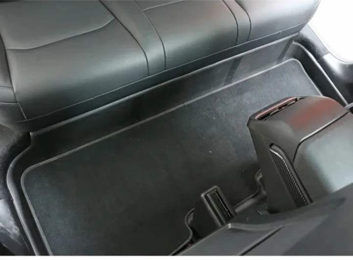 Under-Seat Anti-Kick Guard for Tesla Model 3/Model Y is available at Ludicrous EV.
