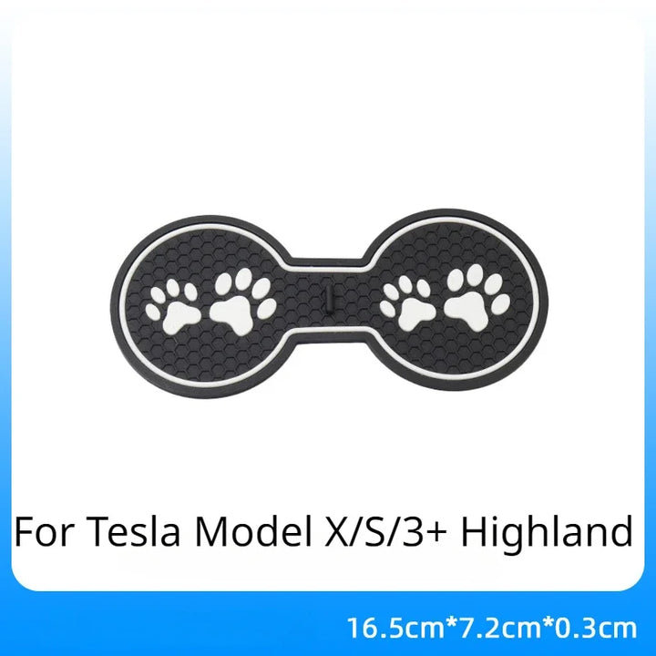 Cat Paw Central Control Cup Holder & Armrest Mat for Tesla Model X/Model S/Model 3+ Highland 2024 is available at Ludicrous EV.