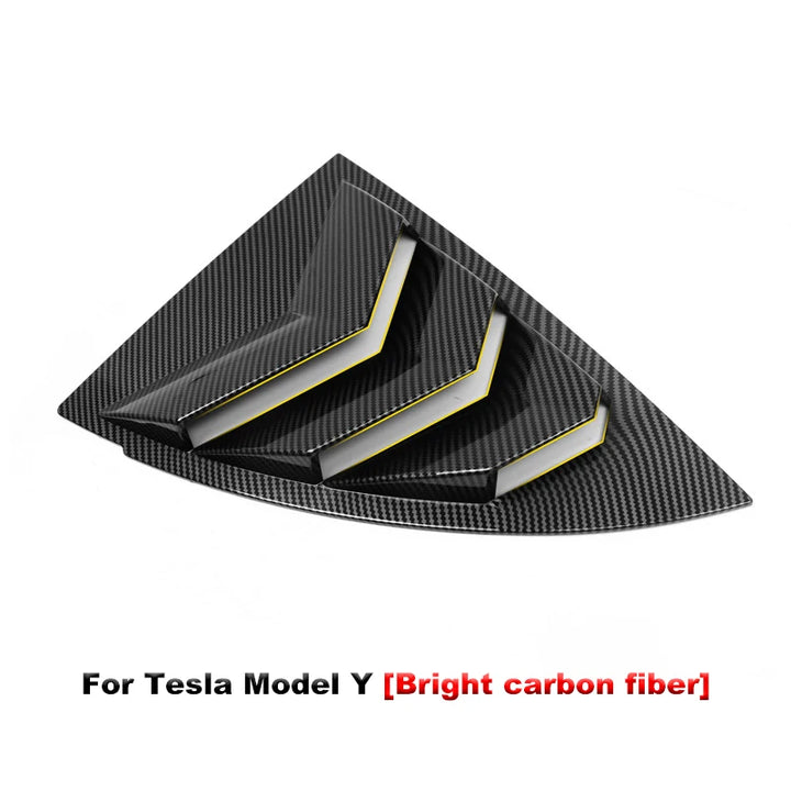 Triangle Window Spoiler Louver Shutter Cover for Tesla Model Y is available at Ludicrous EV.
