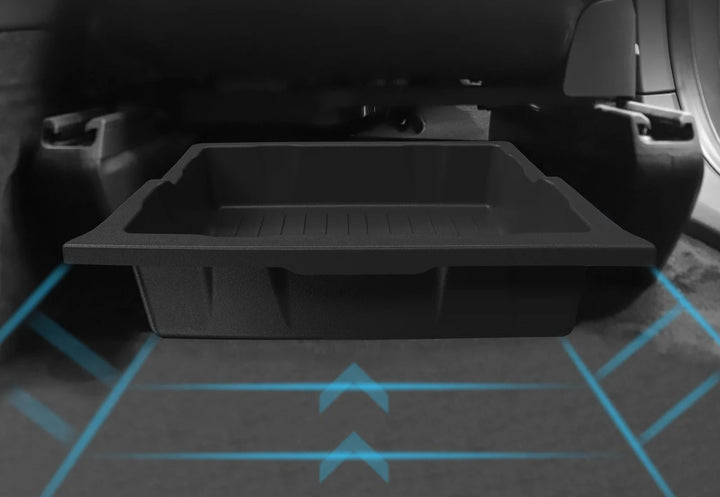 Under Seat Drawer Storage Box For Tesla Model X 2023-2024 is available at Ludicrous EV.