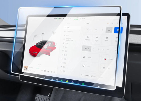 Tempered Glass Center Control Screen Protector for Tesla Model 3 Highland 2024 is available at Ludicrous EV.