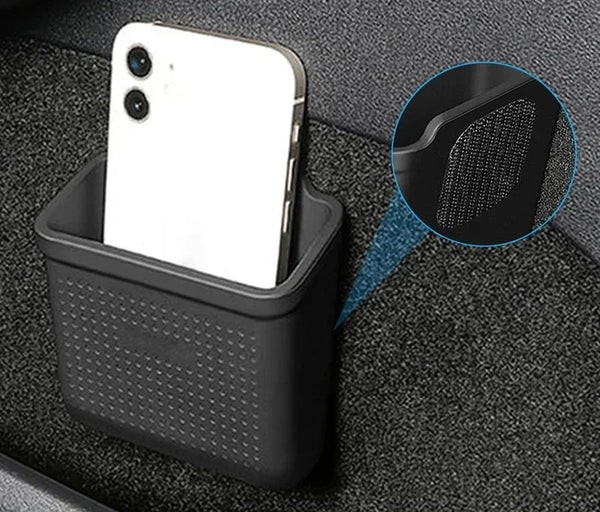 Stick-on Storage Box for Tesla Model 3/Model Y/Model S/Model X is available at Ludicrous EV.